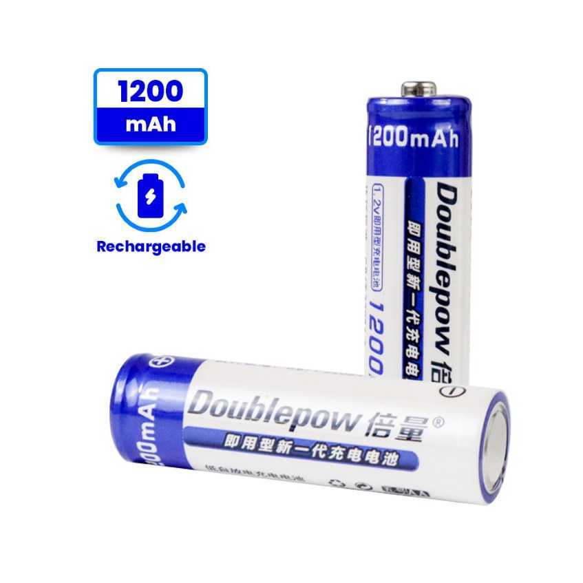 Doublepow Baterai / Battery Aa Recharge Rechargeable 1200Mah