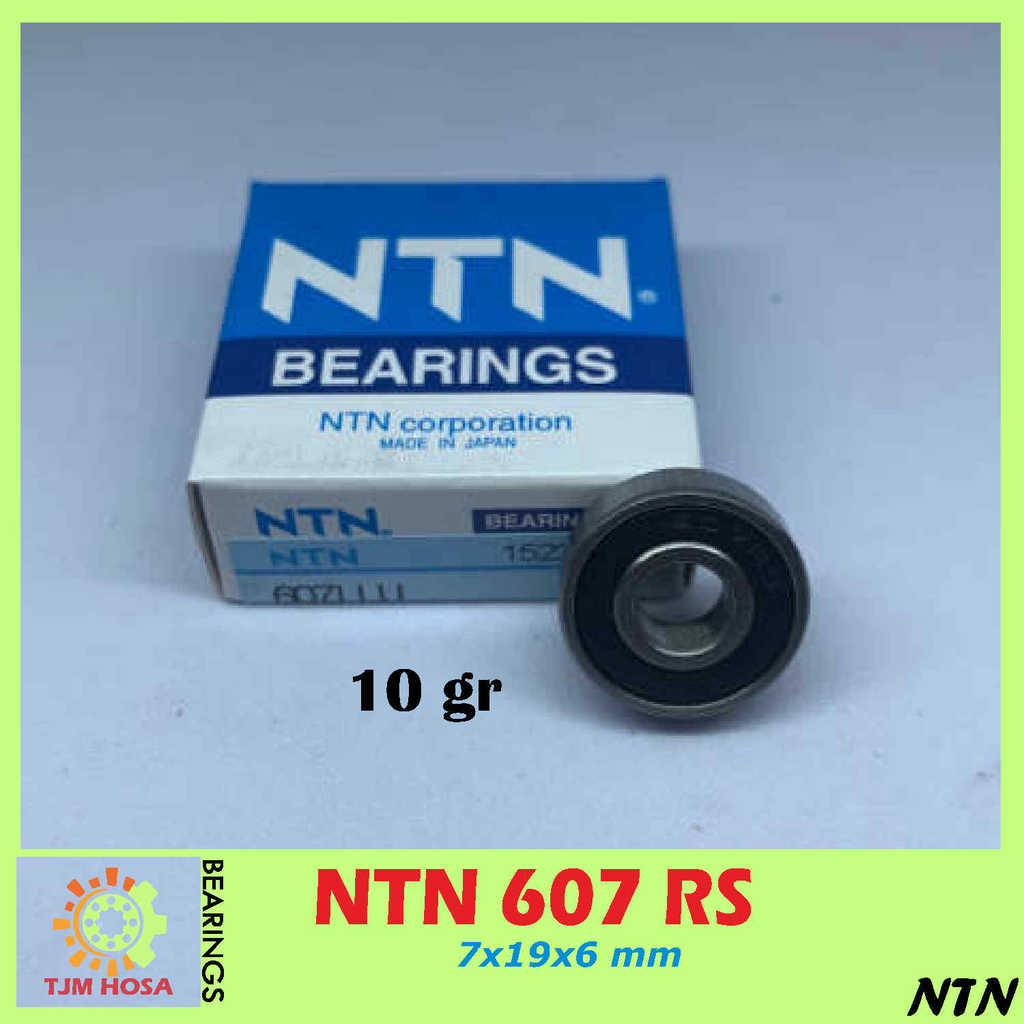 BEARING NTN 607 RS Tutup Karet Original Jepang | Laher Motor Presisi Kualitas Terbaik High Quality