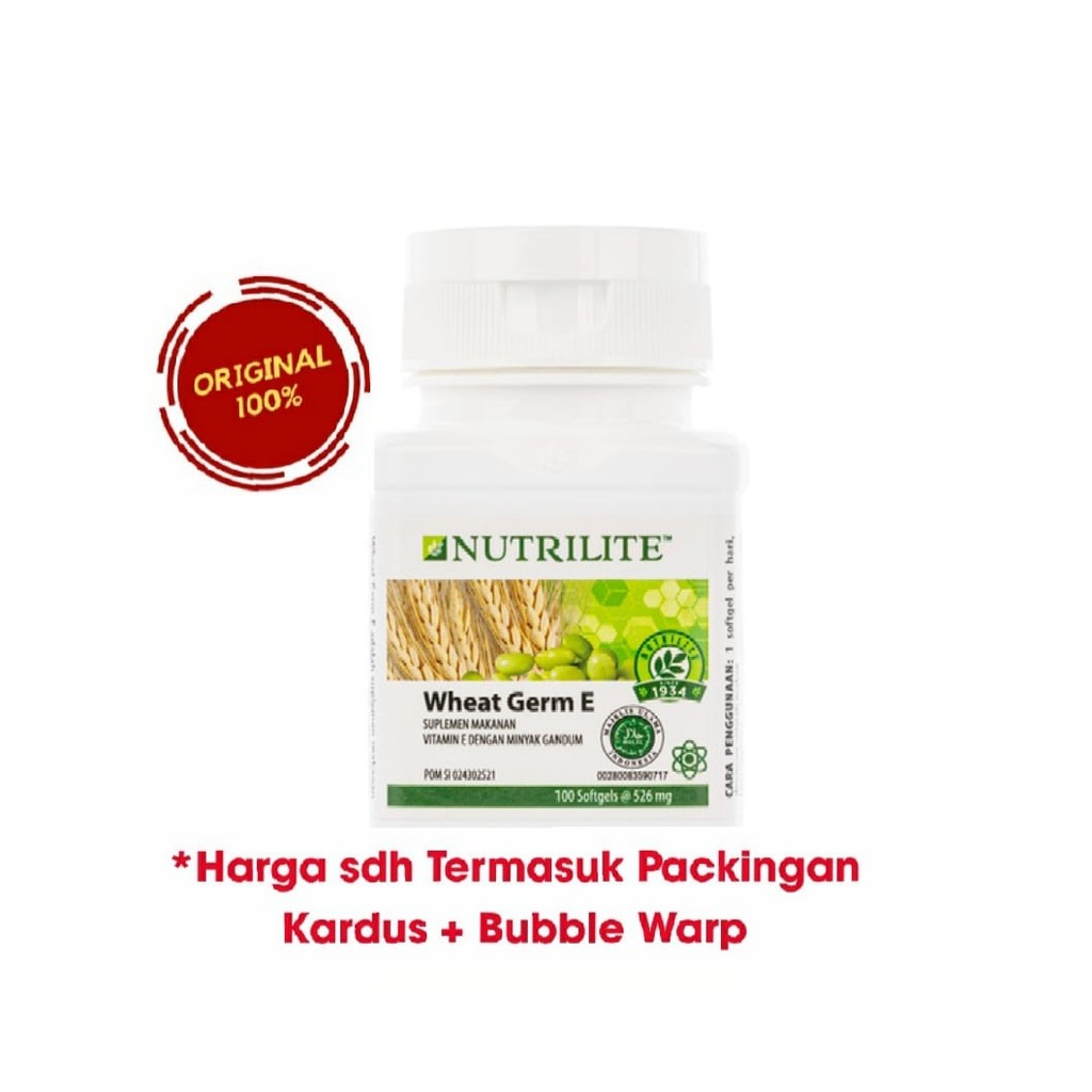 Nutrilite Wheat germ E vitamin E 100 softgels  Amway Original exp 2027 asli 100%(01)