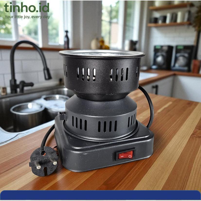 JZ Kompor Listrik Mini Pemanas Arang Hookah BBQ Charcoal Burner 500W - ZD-A016