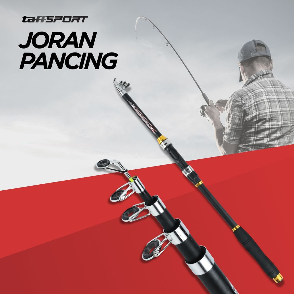 Joran Pancing Telescopic TaffSPORT, Material FRP dan Carbon Fiber