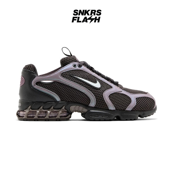 NIKE Air Zoom Spiridon Cage 2 Medium Ash Metallic Silver Taupe Grey Sepatu Sneakers Pria - HV6929299