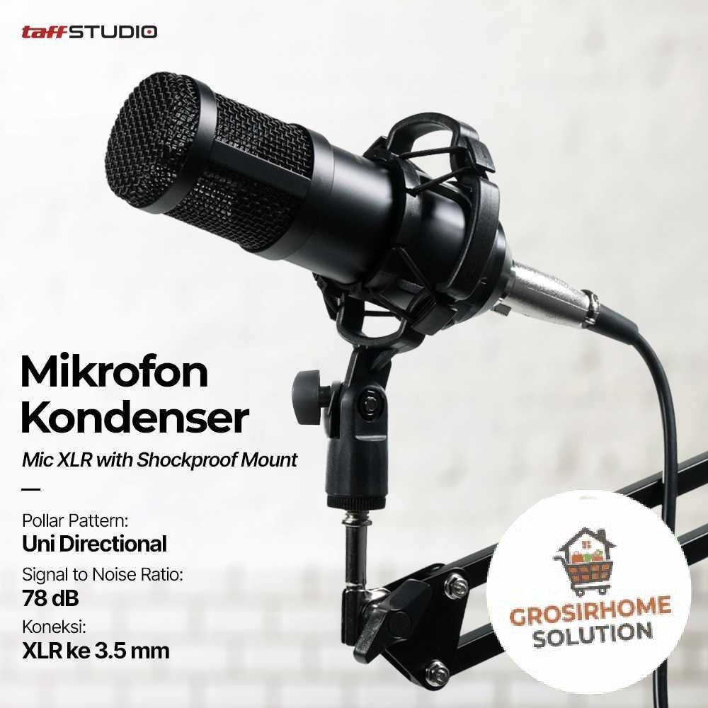 Mikrofon Kondenser XLR Condenser Microphone with Holder