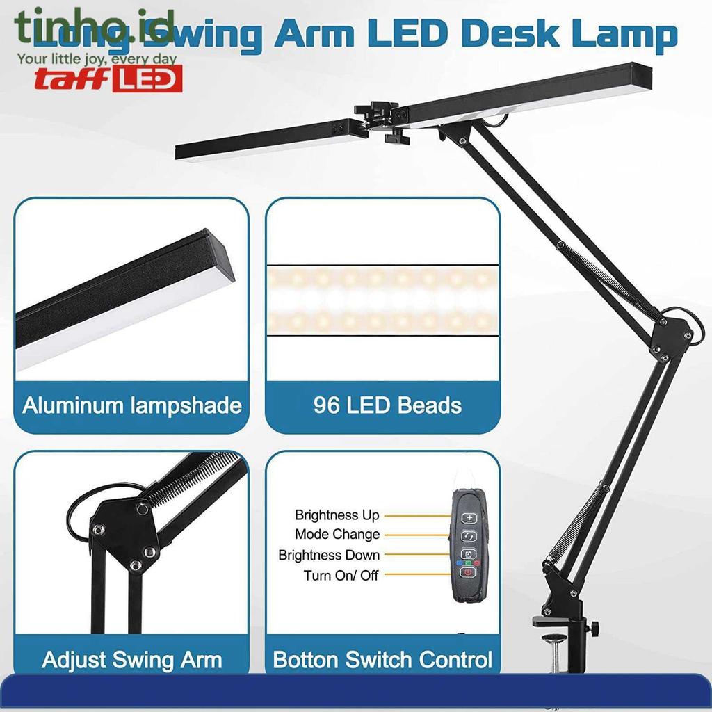 TaffLED Lampu Meja Baca LED Double Head 3 Color Mode SMD - ZN14