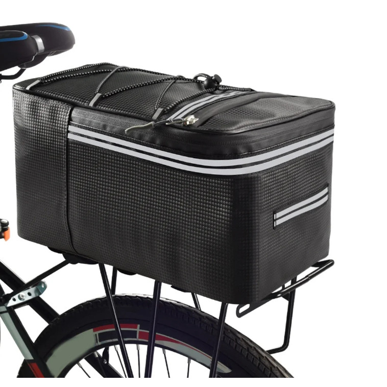 Tas Sepeda Belakang Bagasi Waterproof 15L Rak Pannier Carrier Cargo Motor Touring Anti Air Tebal Awe