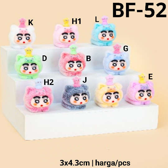 BF-52 Resin clay goody bag manyue decoration 3d diy crayon sinchan bludru velvet merah hijau ungu bi