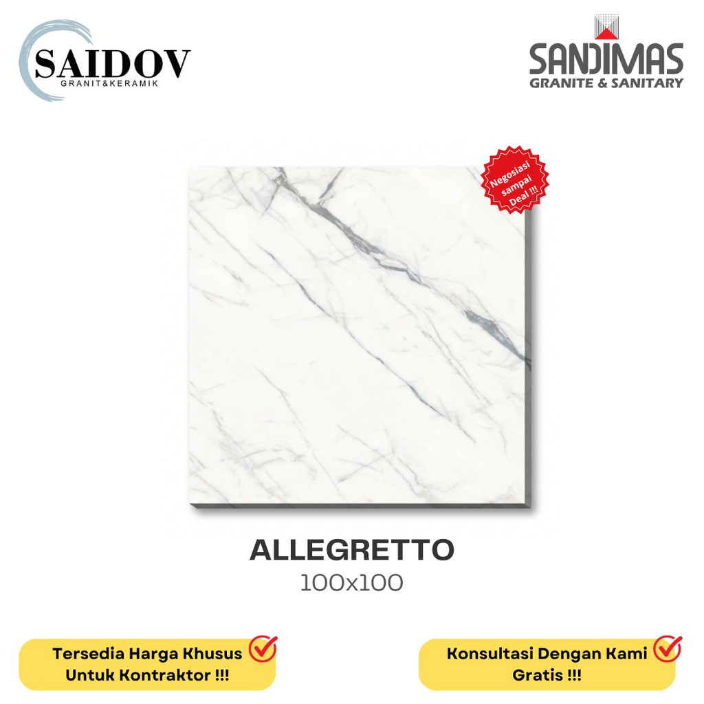 SANDIMAS LANTAI GRANIT ALLEGRETTO 100X100 POLISHED