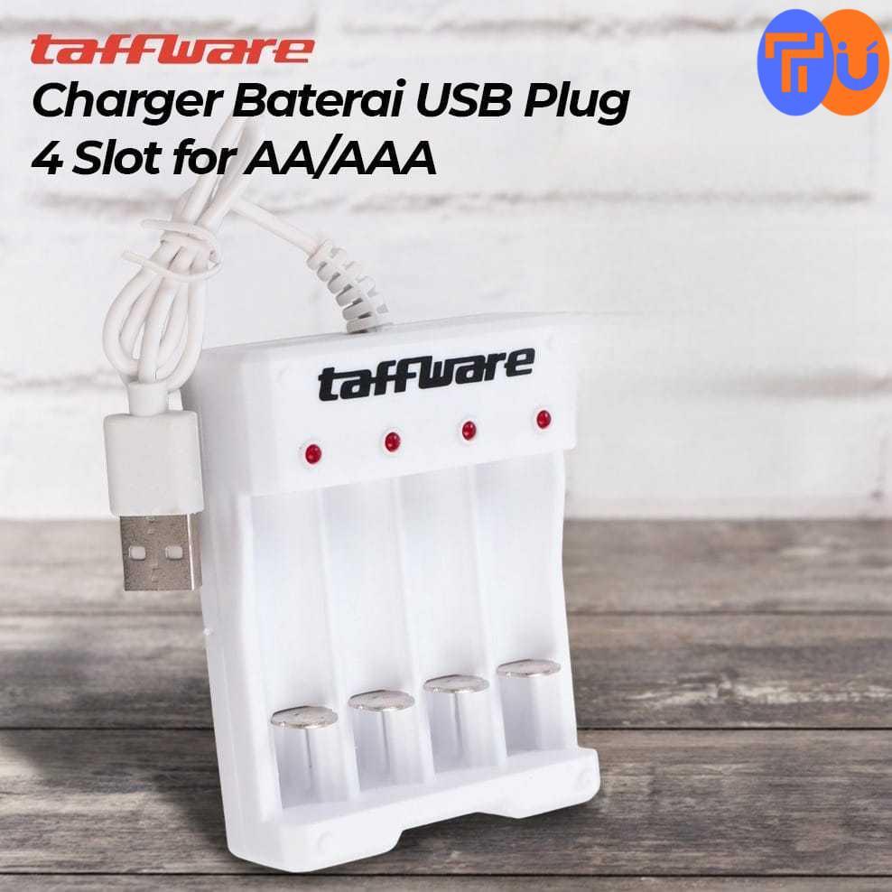 Taffware Charger Baterai 4 Slot serbaguna