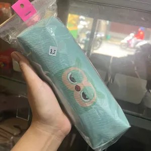 tempat pensil owl hijau/dusgrip/kotak pensil