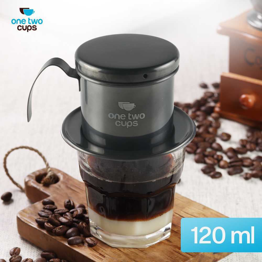 Vietnam Drip Coffee Filter Saringan Kopi Sekrup 120ml Hitam