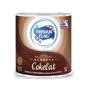susu kaleng Frisian flag "coklat"