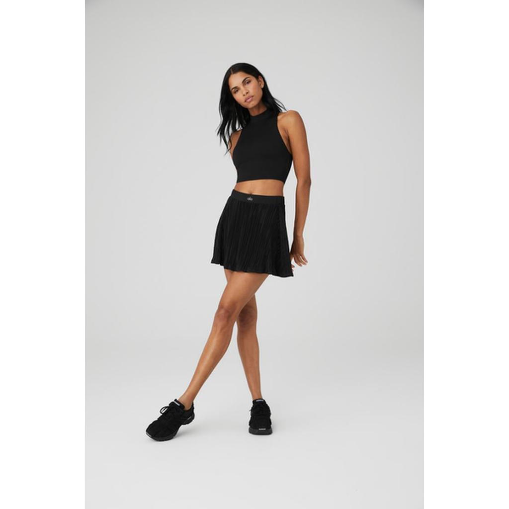 [PREORDER] ALO Yoga Micro Plisse Tennis Skirt - Black