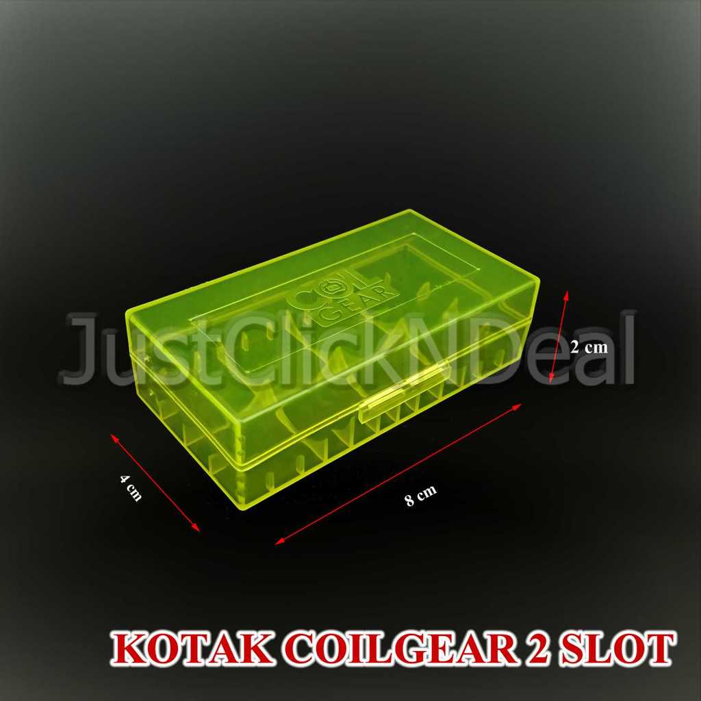 Kotak Baterai 18650 Coil Gear Kuning 2 Slot [Authentic]