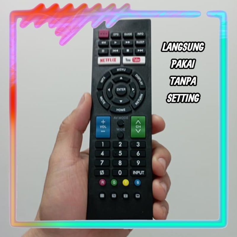 Remot Remote TV Universal Tanpa Setting Sharp 2TC50AE1X 4T-C42AH1X 4T-C50AH8X 4T-C50AH1X 4T-C60AH1X 