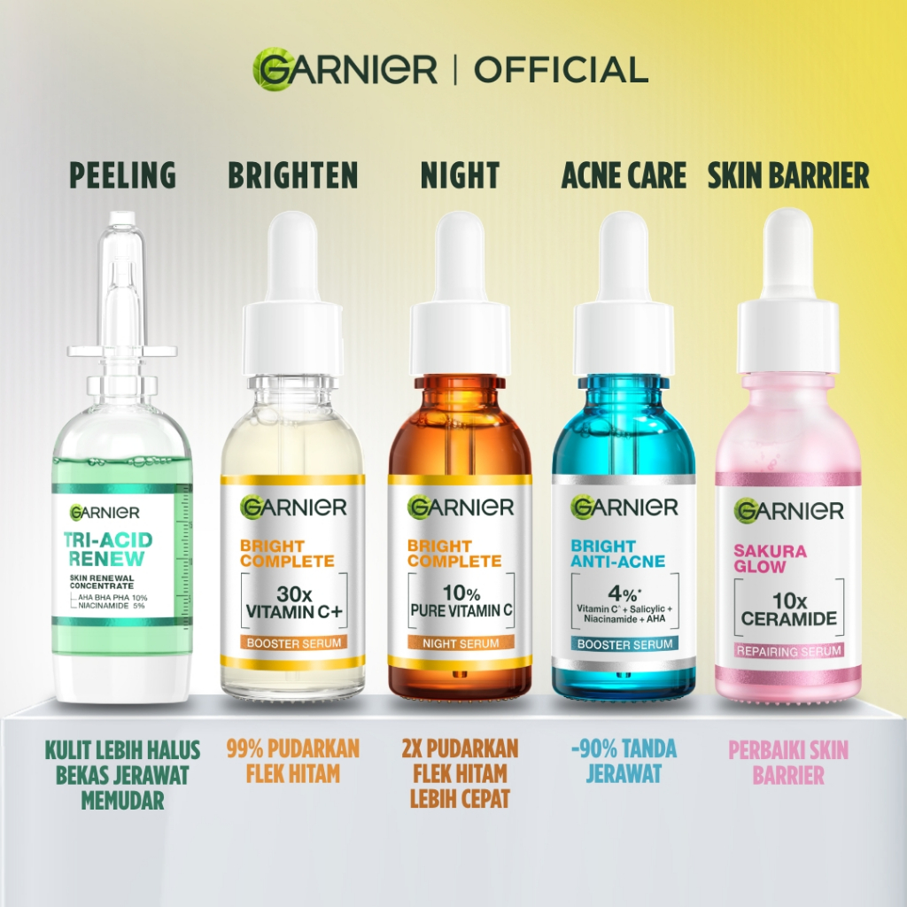 [HOT SALE] GARNIER Serum Skincare ALL VARIANT Serum Mencerahkan Wajah Vitamin C Ceramide Skin Barrie