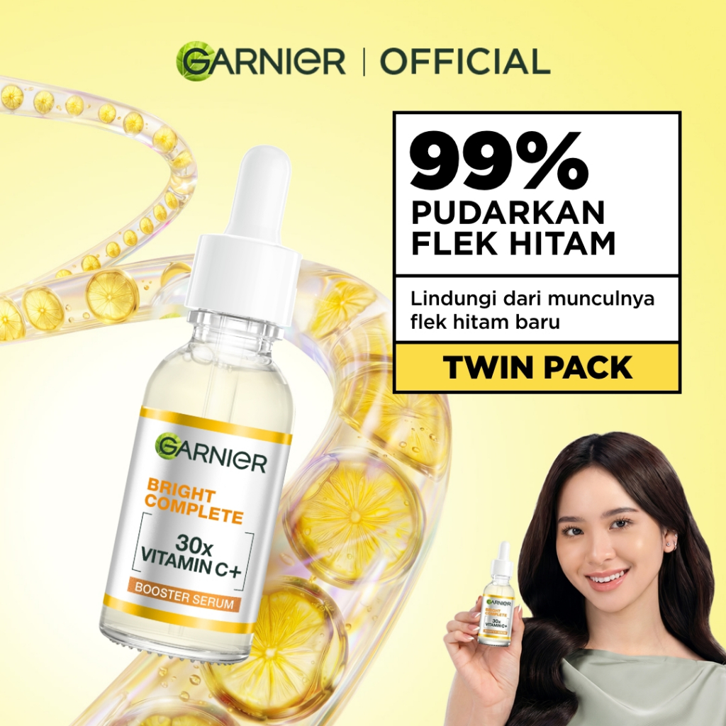 [PAKET HEMAT ISI 2] GARNIER Serum Vitamin C Bright Complete Vitamin C 30x Booster Serum Skincare - 3