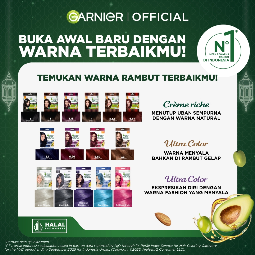 [PAKET HEMAT ISI 2] GARNIER Color Naturals Ultra Color Big Kit 105ml x2 - Cat Rambut Pewarna Rambut 