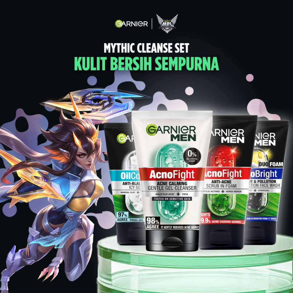 [SUPER BRAND DAY] GARNIER Men Facial Wash 100ml ALL VARIANT ISI 2 sabun cuci muka pria - face wash S