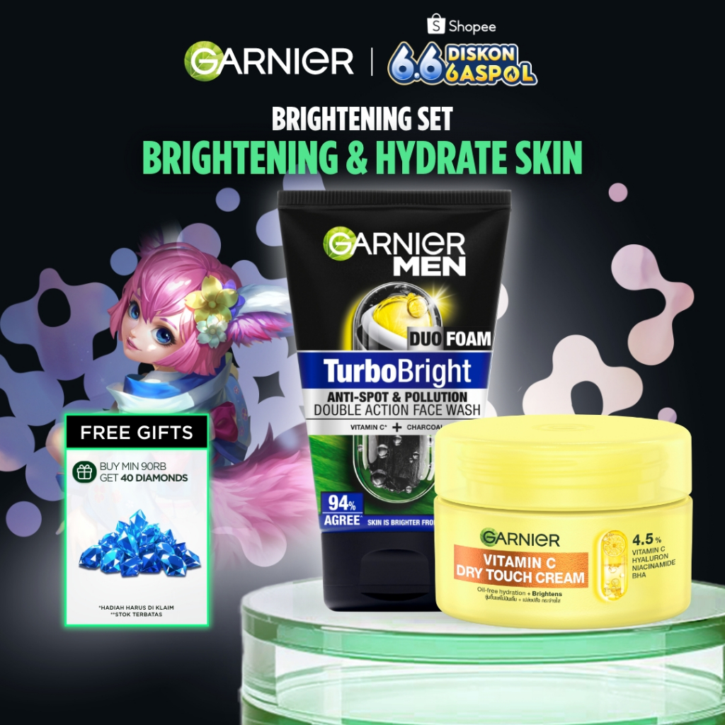 GARNIER Men Facial Wash Acno Fight Acne Calming Gentle Low PH Gel Cleanser 100ml Sabun Cuci Muka Pri