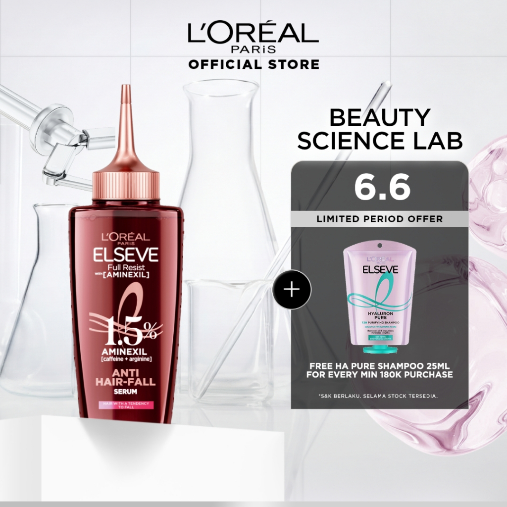 [BARU] L'Oreal Paris Elseve Aminexil Serum  - Anti Hair-Fall Serum With Aminexil - 102ml -  Perawata