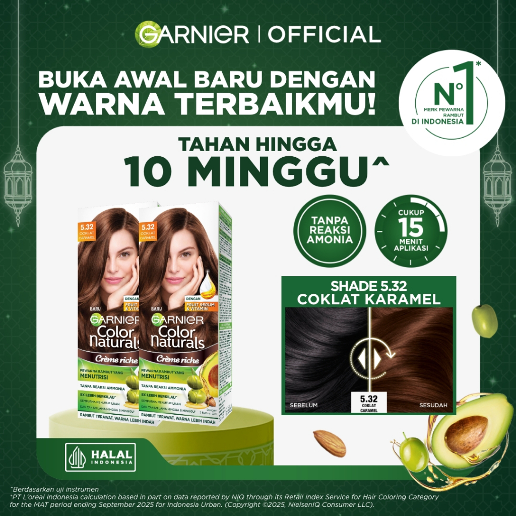 [HARGA SPESIAL] GARNIER Cat Rambut Color Naturals Ultra Color Big Kit 105ml x2 - Pewarna Rambut Perm