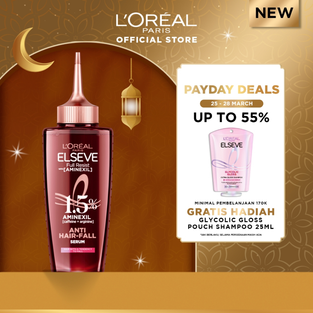 [BARU] L'Oreal Paris Elseve Aminexil Serum  - Anti Hair-Fall Serum With Aminexil - 102ml -  Perawata