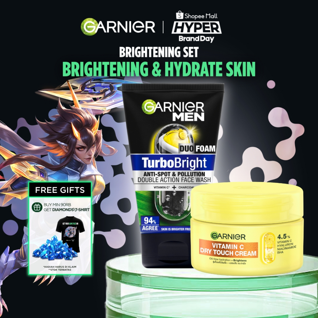 GARNIER Men Facial Wash Acno Fight Acne Calming Gentle Low PH Gel Cleanser 100ml Sabun Cuci Muka Pri