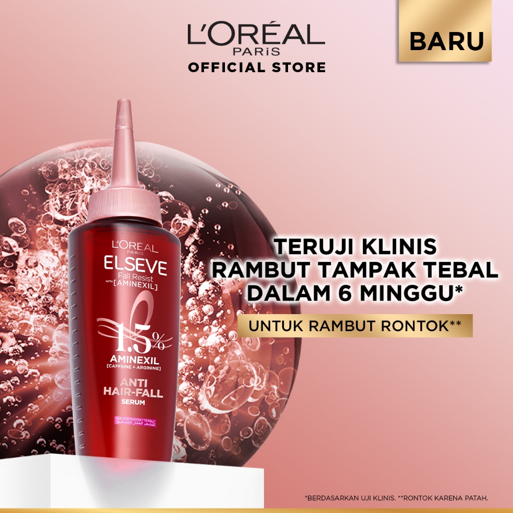 [BARU] L'Oreal Paris Elseve Aminexil Serum  - Anti Hair-Fall Serum With Aminexil - 102ml -  Perawata