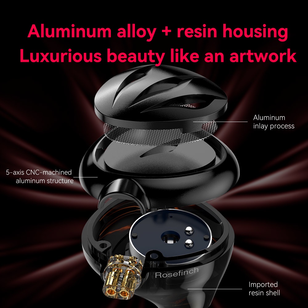 Trn Rosefinch Orthodinamic HiFi Earphone Planar Driver In-ear Monitor Headset Logam Lari Olahraga Headphone Earbuds