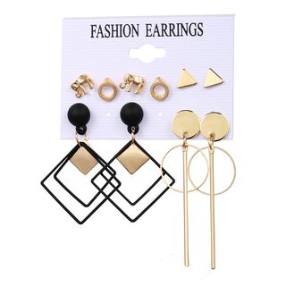 Anting Tusuk Gantung Wanita Desain Gajah Geometri Gaya Simple Kreatif Untuk Pesta / Hadiah