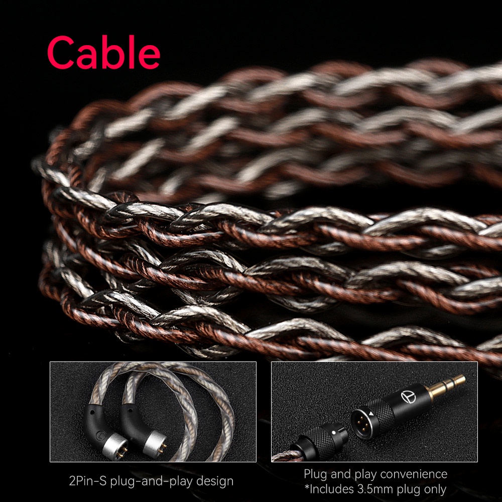 Trn Rosefinch Orthodinamic HiFi Earphone Planar Driver In-ear Monitor Headset Logam Lari Olahraga Headphone Earbuds