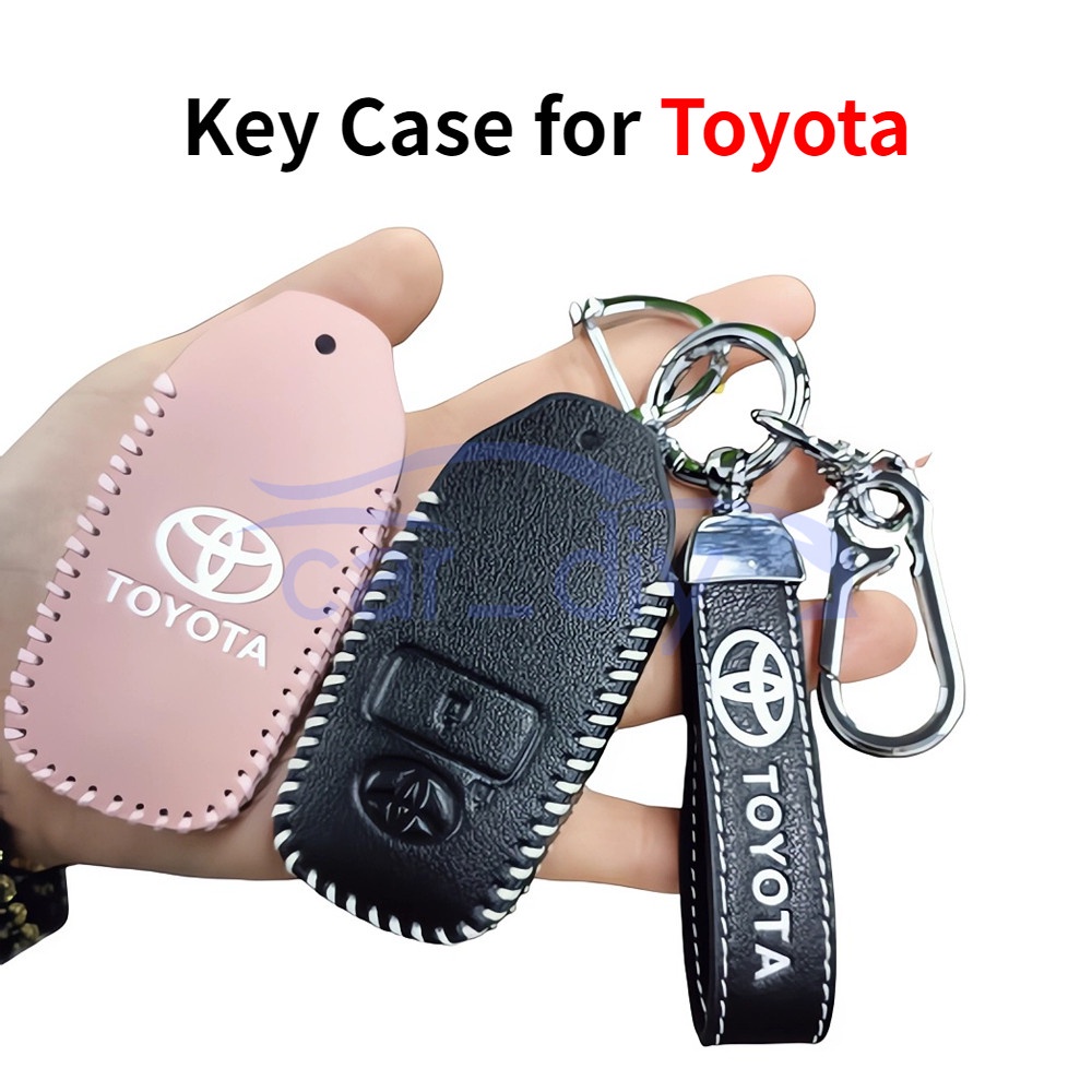 Kulit Sarung Kunci Mobil Remote Key Case Cover Shell Holder Key Fob Keychain Untuk Toyota Raize2022Baru Veloz2022 Avanza2Aksesoris2