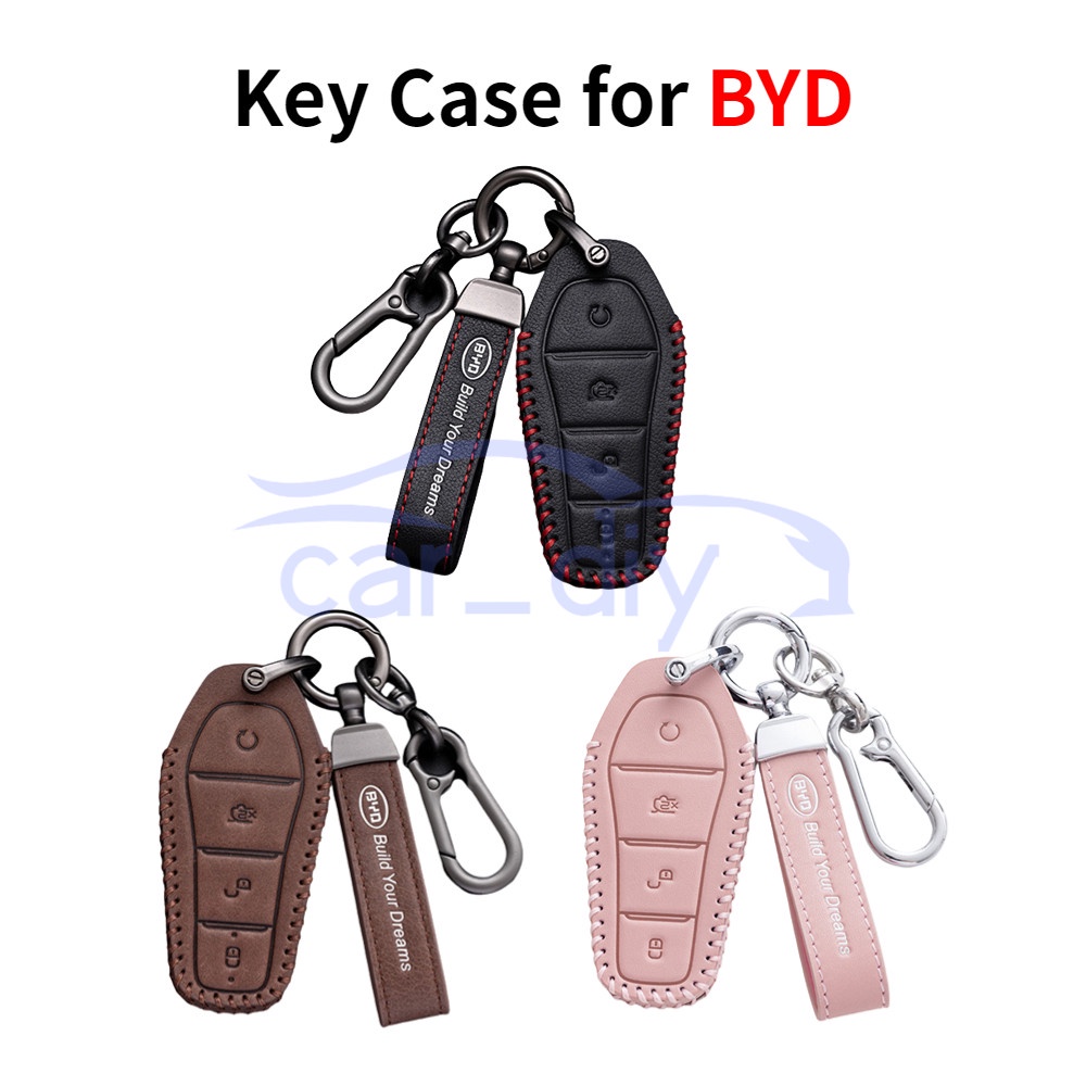 Case Kunci Bahan Kulit Untuk BYD Atto3 2022 /2023/EV Cover Key Holder