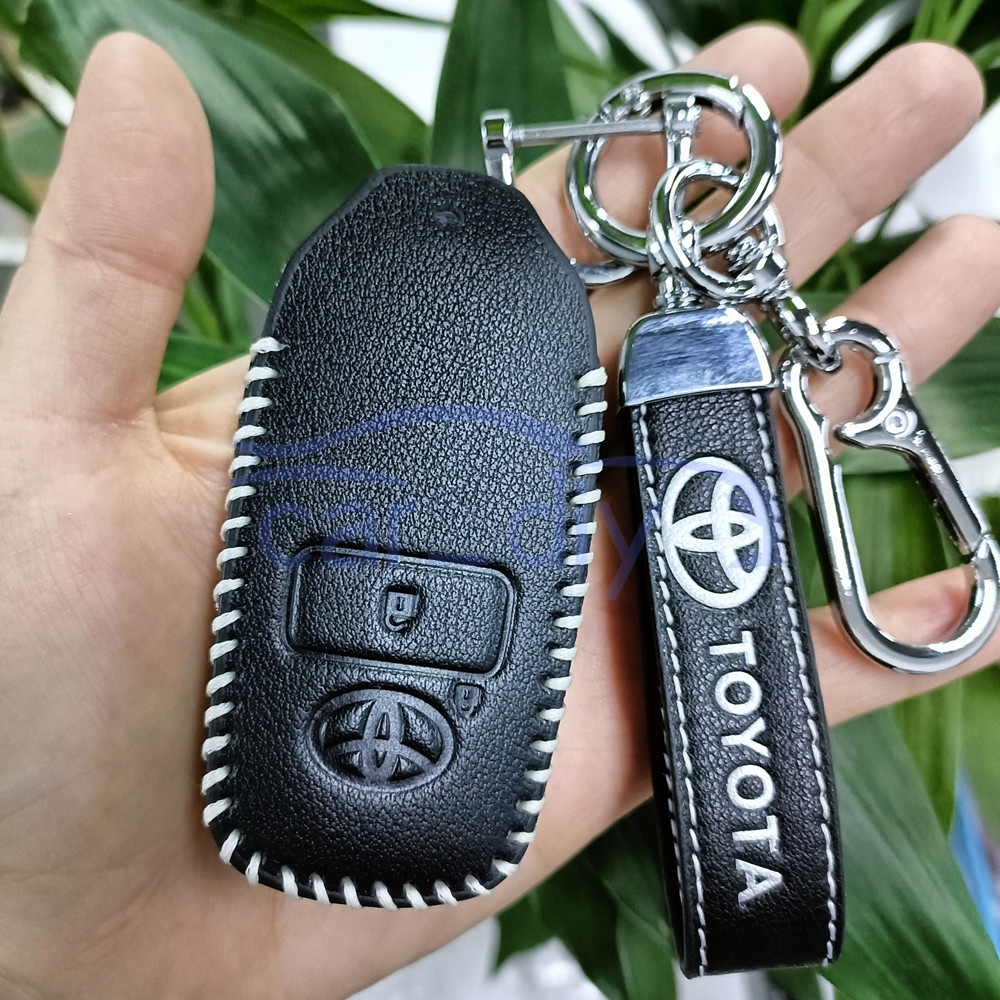 Kulit Sarung Kunci Mobil Remote Key Case Cover Shell Holder Key Fob Keychain Untuk Toyota Raize2022Baru Veloz2022 Avanza2Aksesoris2