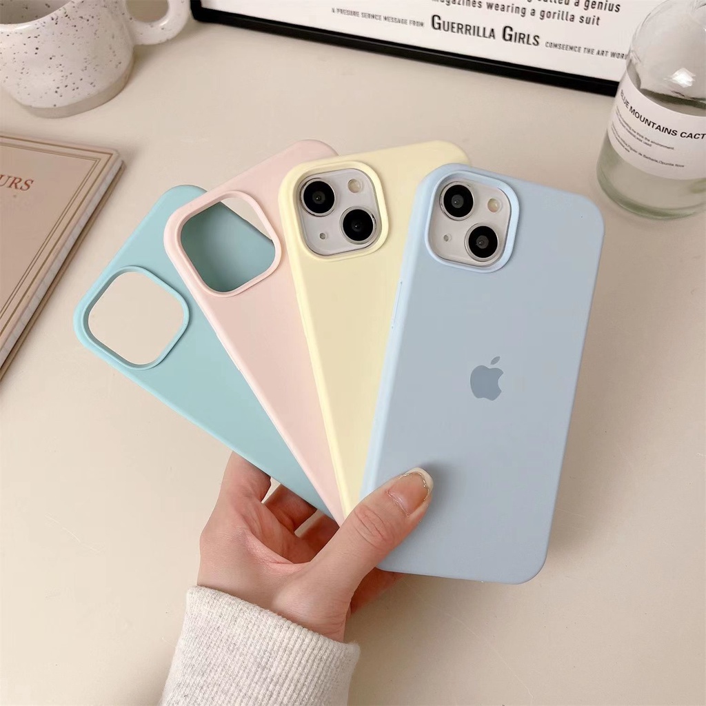 Silikon Rubber Anti Noda For iPhone 14 13 13 PRO 13 PRO MAX Mini 12 12 PRO 12 PRO MAX 11 11 PRO 11 PRO MAX XR X XS Max6 6+7 7+8 8+SE 2 SOFTCASE Cover Cairan Silikon