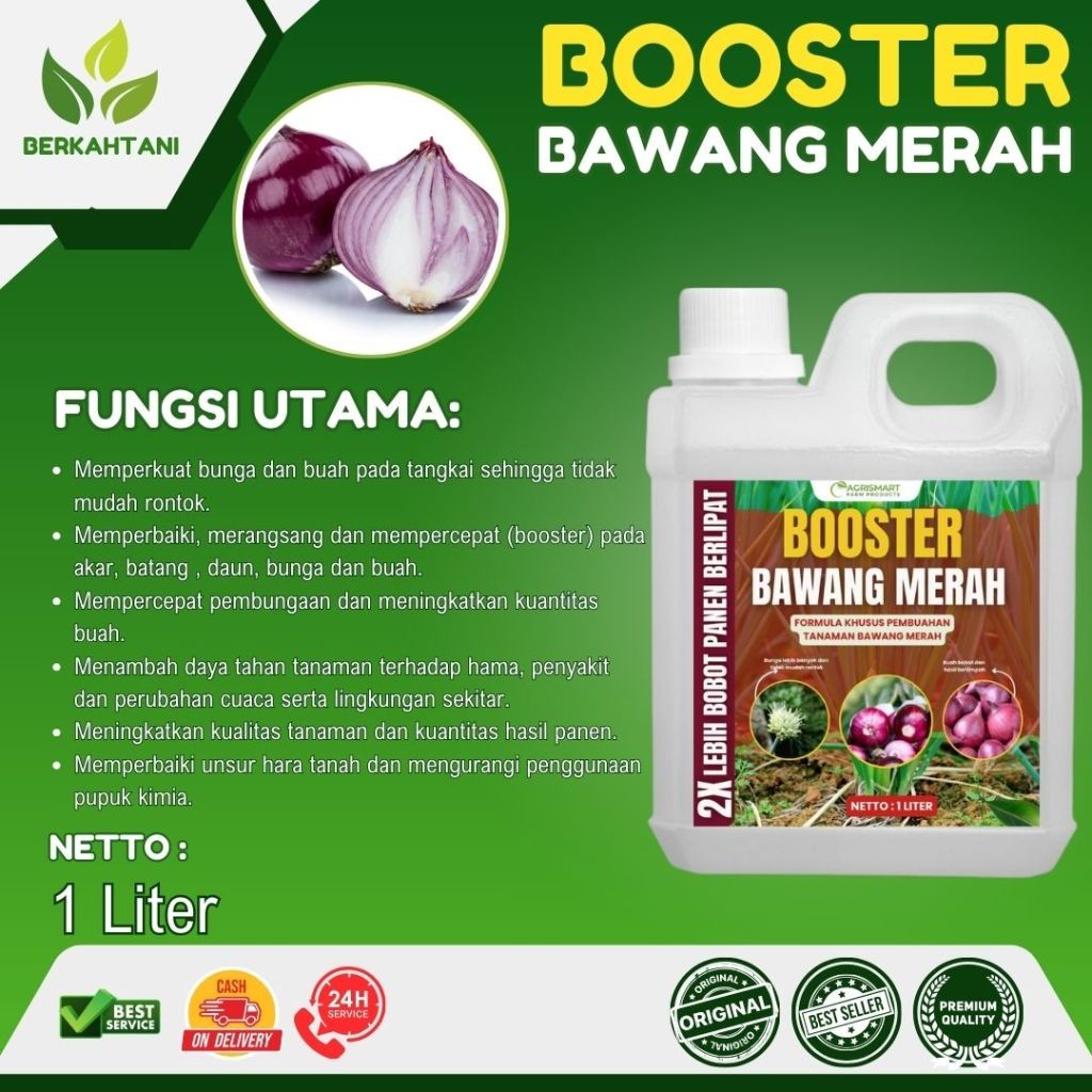 BOOSTER BAWANG MERAH 1 LITER - Pupuk Cair Plus ZPT untuk Stimulan Pembungaan & Pembuahan Tanaman Baw