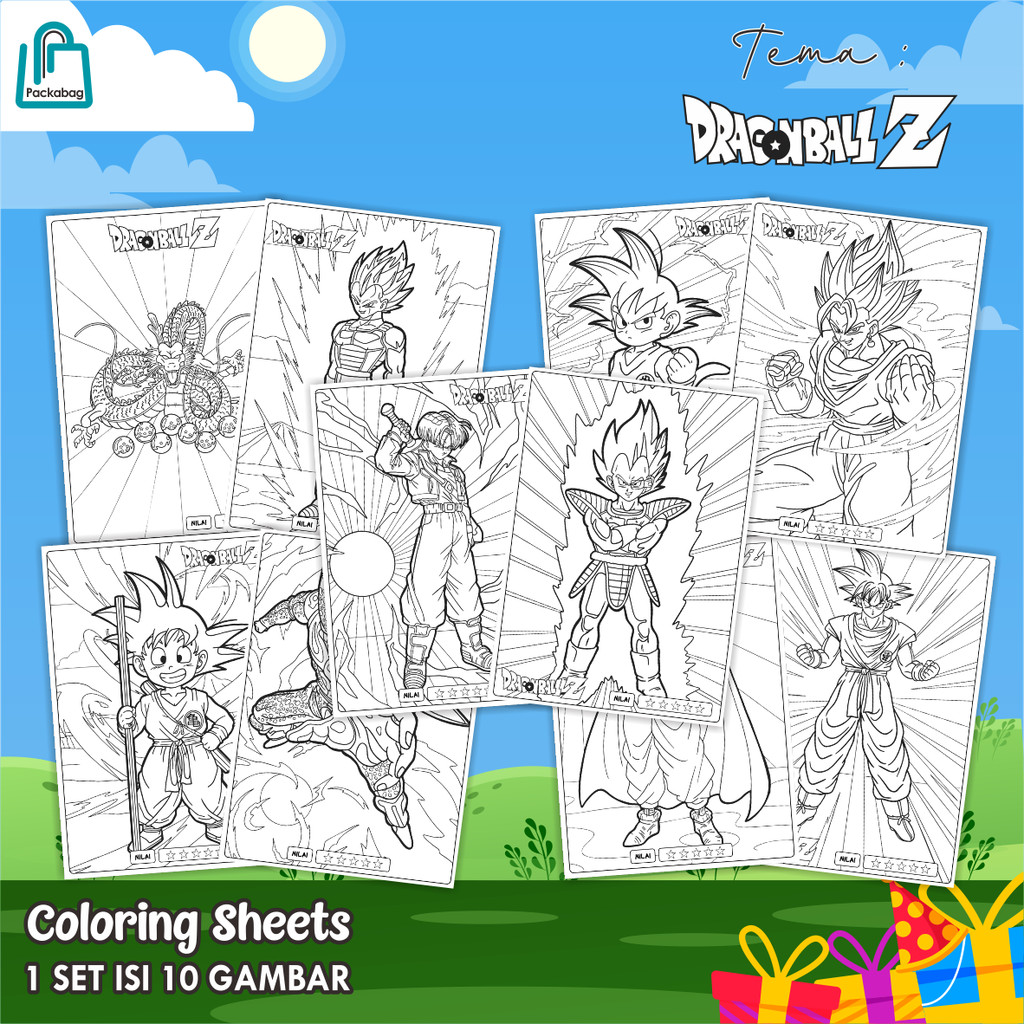 

KERTAS MEWARNAI ANAK A5 MURAH – 1 PACK ISI 10 LEMBAR – COLORING SHEETS KARTUN EDUKATIF DRAGON BALL