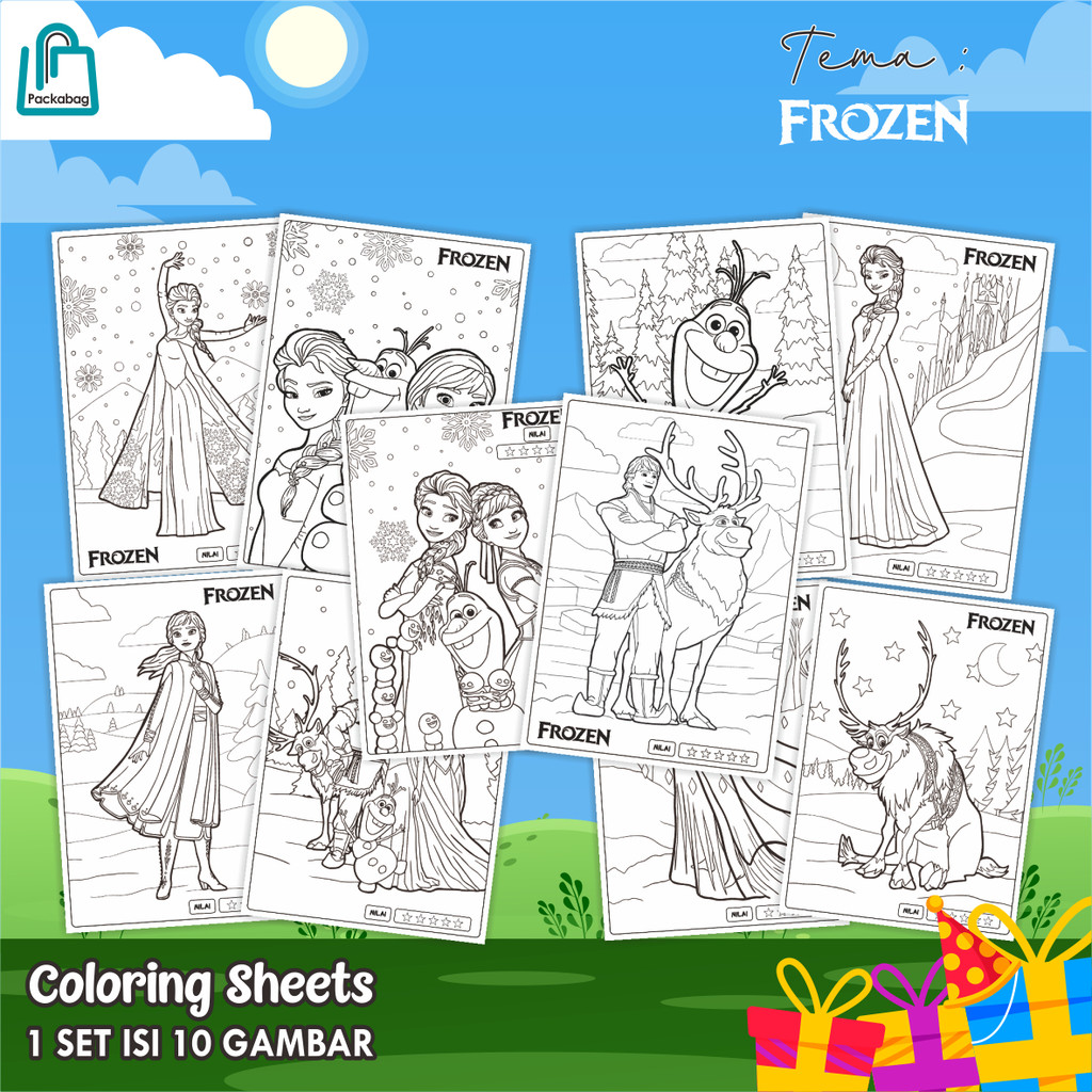

KERTAS MEWARNAI ANAK A5 MURAH – 1 PACK ISI 10 LEMBAR – COLORING SHEETS KARTUN EDUKATIF FROZEN