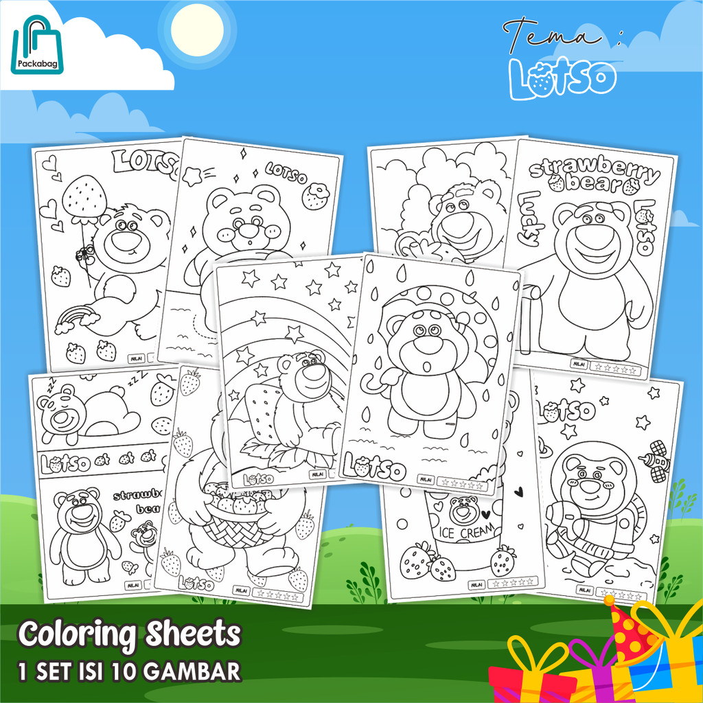 

KERTAS MEWARNAI ANAK UKURAN A4 – 1 PACK ISI 10 LEMBAR – COLORING SHEETS KARTUN EDUKATIF LOTSO