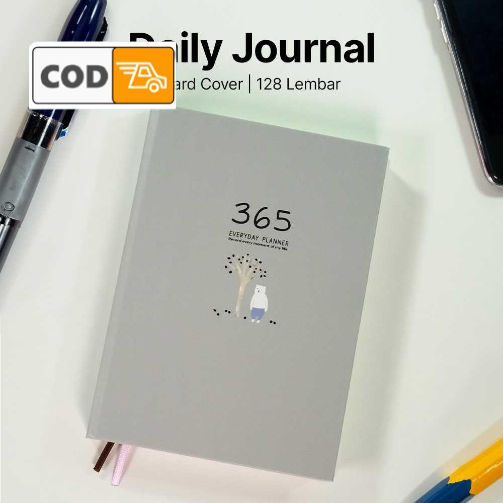 

Buku Diary Harian 365 Hari Journal Notebook Hard Cover 128 Lembar 256 Halaman Catatan Pribadi Premium