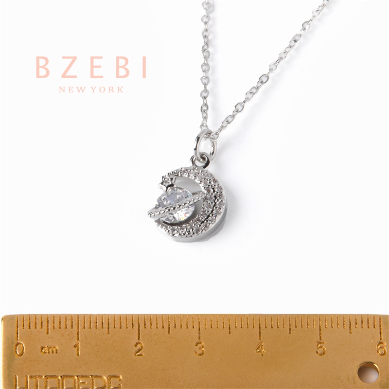 Bzebi Kalung Emas 18k, Kalung Baja Titanium, Kalung Liontin Berlian, Anti Karat, Aksesoris Fashion Untuk Wanita Perhiasan Gaya Korea, Hadiah Ulang Tahun 1099n-2