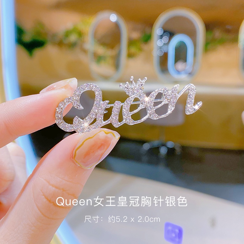 Bros Desain Tulisan queen Bahan alloy Untuk Wanita M70084