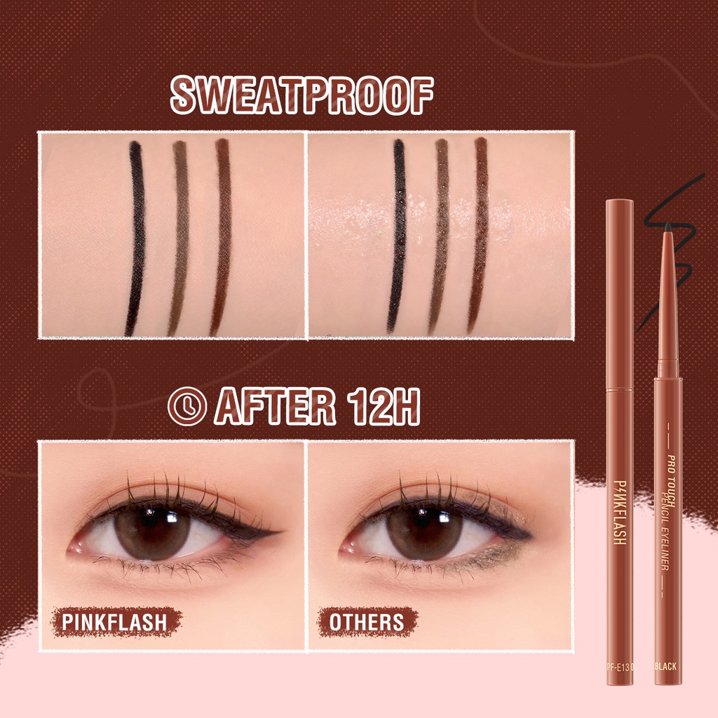 ❤ RATU ❤ Pinkflash Pro Touch Pencil Eyeliner | Eyeliner Pensil | Smooth Gel Eyeliner High Pigmented | Pink Flash PF-E13