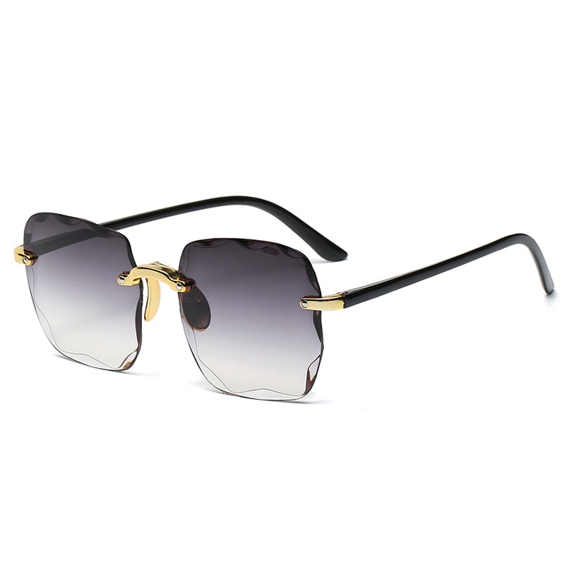 【COD】Fashion Frameless Sunglasses Personality Street Photography Anti-UV Kacamata Hitam