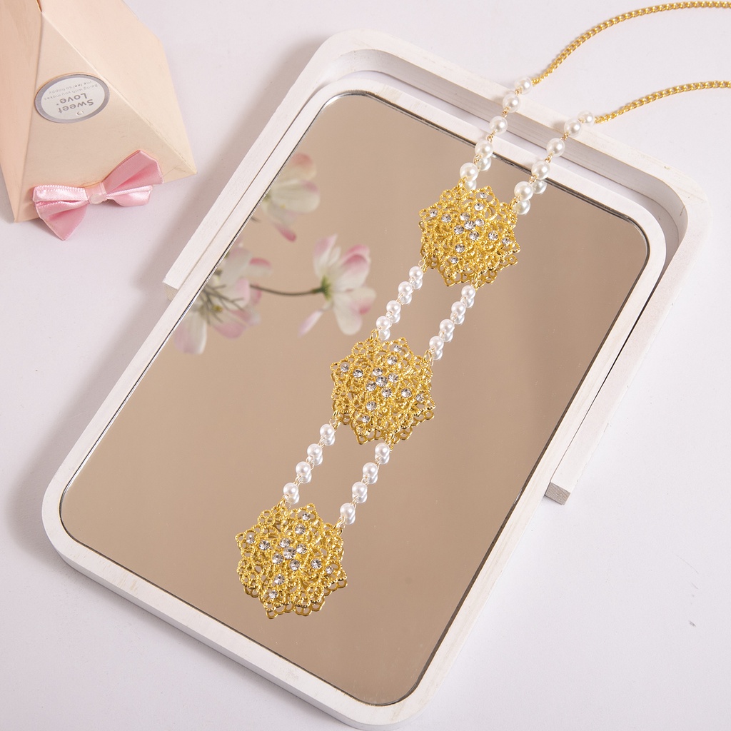 Bros Tiga Potong Baru/Hadiah Liburan Bros set/Indah lady Bros Kalung Bros