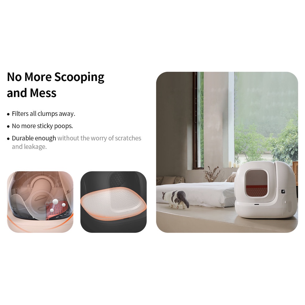 ⚡Garansi+ORI⚡PETKIT WiFi Kucing Litter Box 7L Automatic Self Cleaning App Control Cat Toilet Deodorization Cat Sandbox Big Size PETKIT PURA MAX MMY