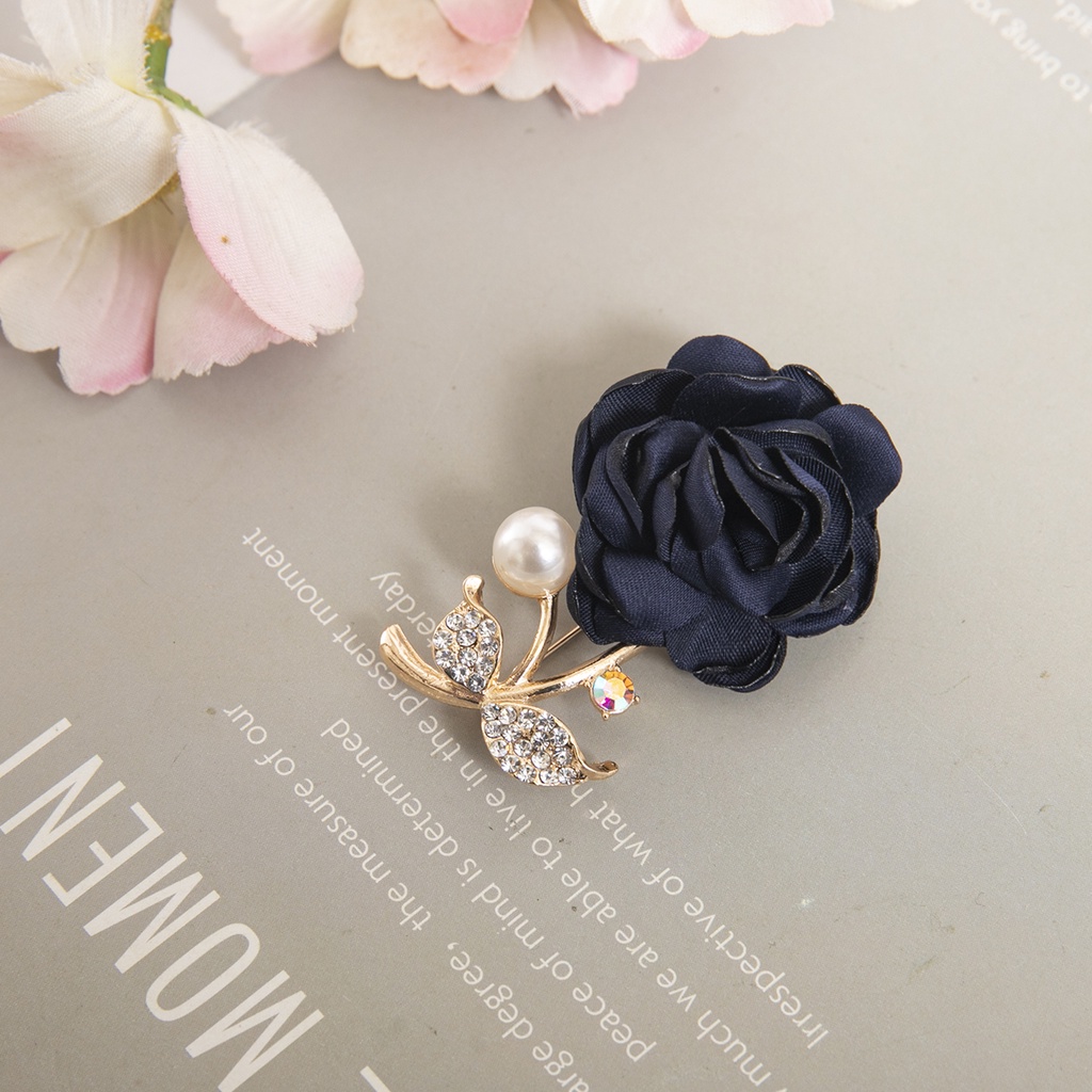 Rose Brooch ladies boutique Brooch/Kerongsang Bahu Korea Bros Berlian Imitasi 1pc Pin Bahu Kerongsang Pin Tudung