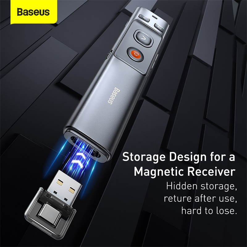 Baseus Laser Pointer Wireless Presenter For Presentation Mac Windows