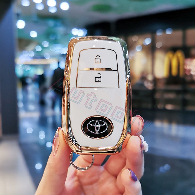 Case Pelindung Remote Kunci Mobil Bahan TPU Untuk Toyota Hilux Fortuner Land Cruiser Camry Coralla Crown RAV4