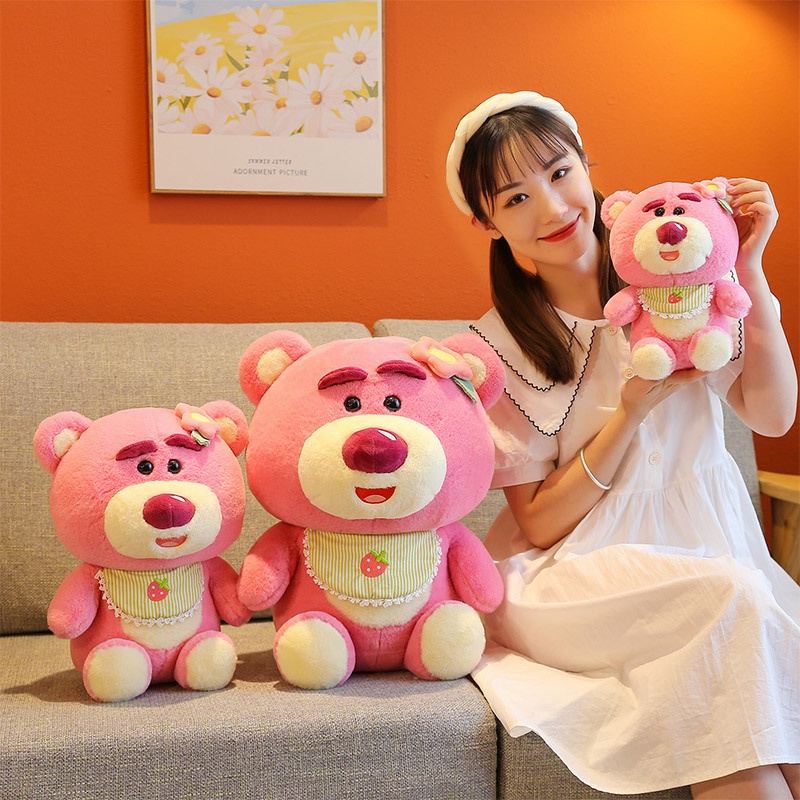 Boneka Beruang Pink Imut Super Cute Imut Mainan Mewah Beruang Grab Machine Doll Qixi Hadiah Hari Valentine